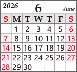 6月営業カレンダー