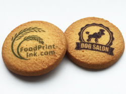 クッキーに可食インクジェットでキャラクターやロゴを印刷すると、プリントクッキーに